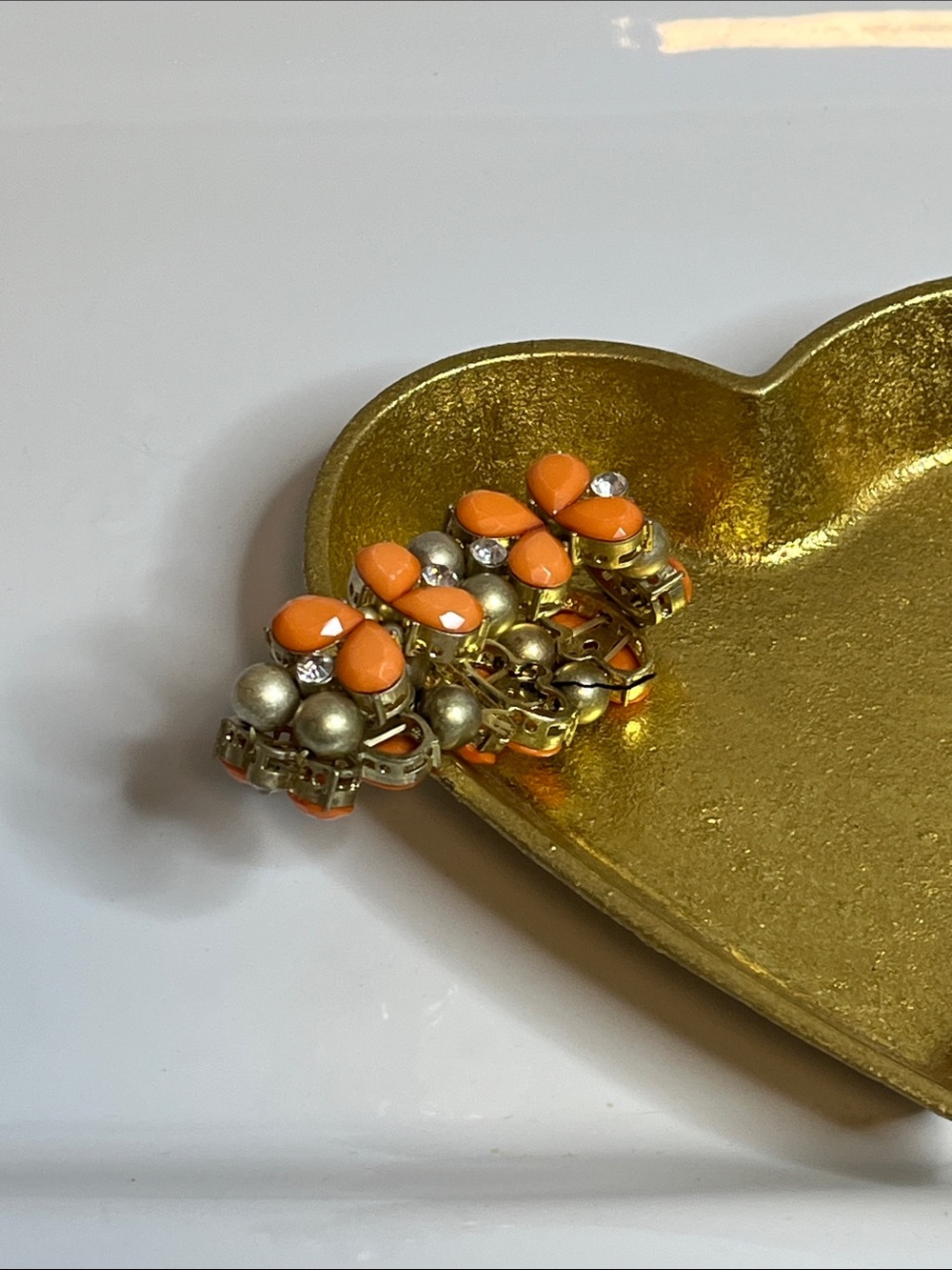 Orange Crystal Cluster Bracelet - Picture 4 of 5
